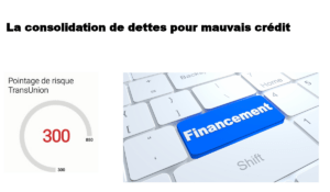 consolidation de dettes pour mauvais crédit